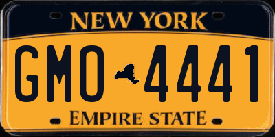 NY license plate GMO4441