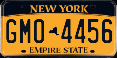 NY license plate GMO4456