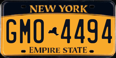 NY license plate GMO4494
