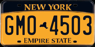 NY license plate GMO4503