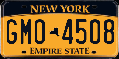 NY license plate GMO4508
