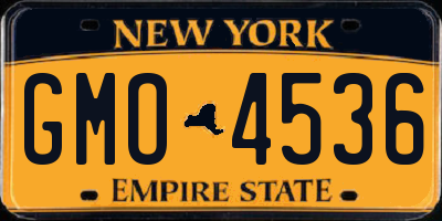 NY license plate GMO4536
