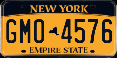 NY license plate GMO4576
