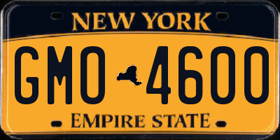NY license plate GMO4600