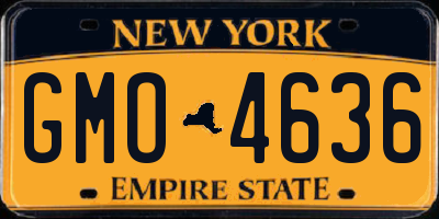NY license plate GMO4636