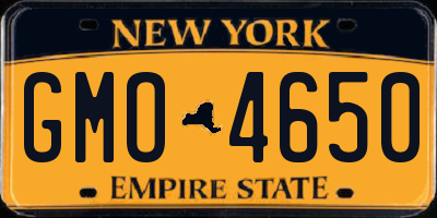 NY license plate GMO4650