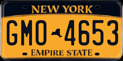 NY license plate GMO4653
