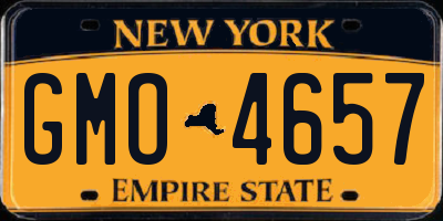 NY license plate GMO4657