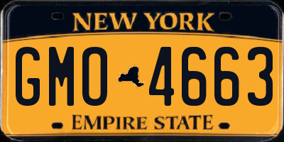 NY license plate GMO4663