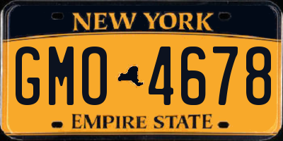 NY license plate GMO4678