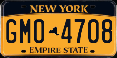 NY license plate GMO4708