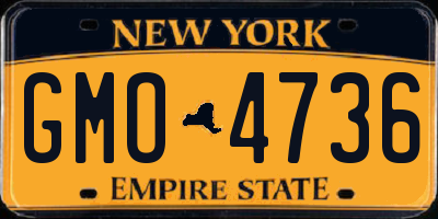 NY license plate GMO4736
