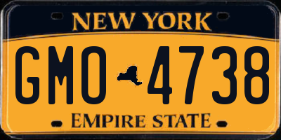 NY license plate GMO4738