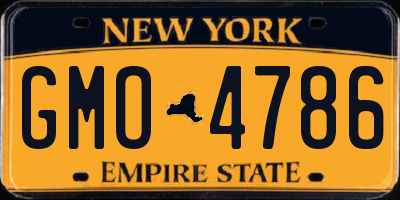 NY license plate GMO4786