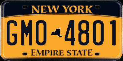 NY license plate GMO4801