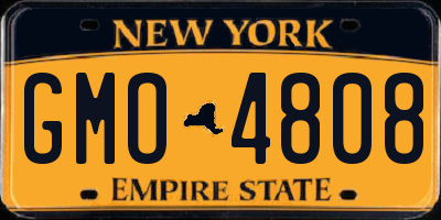 NY license plate GMO4808