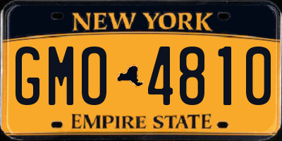 NY license plate GMO4810