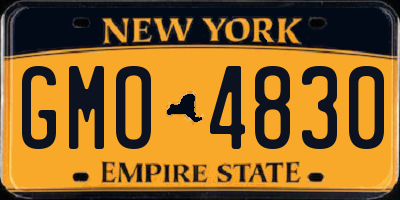 NY license plate GMO4830