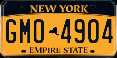 NY license plate GMO4904
