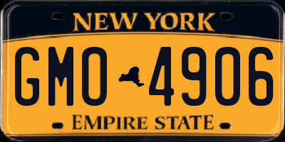 NY license plate GMO4906