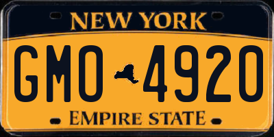 NY license plate GMO4920