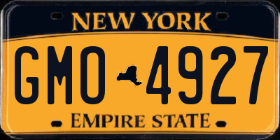 NY license plate GMO4927