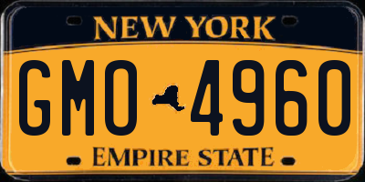 NY license plate GMO4960
