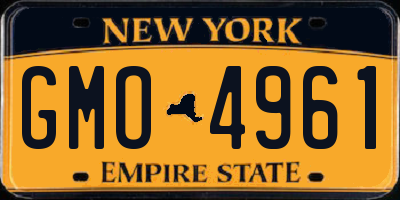 NY license plate GMO4961