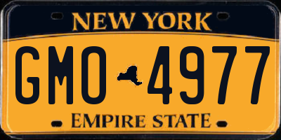 NY license plate GMO4977