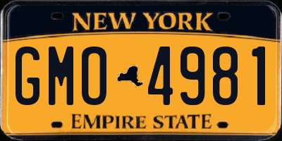 NY license plate GMO4981