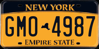 NY license plate GMO4987