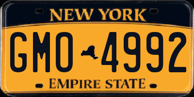 NY license plate GMO4992