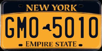 NY license plate GMO5010