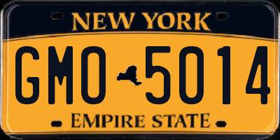 NY license plate GMO5014