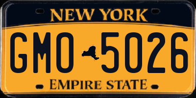 NY license plate GMO5026