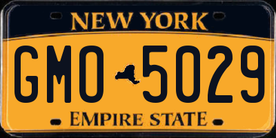NY license plate GMO5029