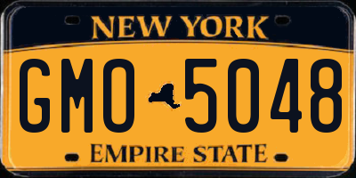 NY license plate GMO5048