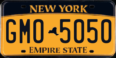 NY license plate GMO5050