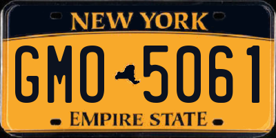 NY license plate GMO5061