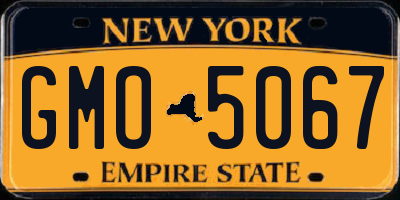 NY license plate GMO5067