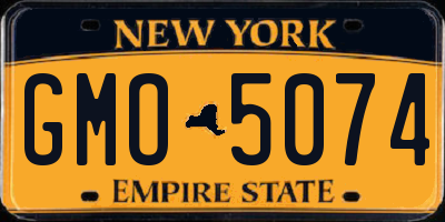 NY license plate GMO5074