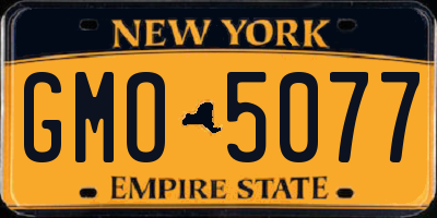 NY license plate GMO5077