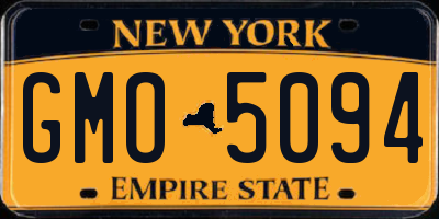 NY license plate GMO5094