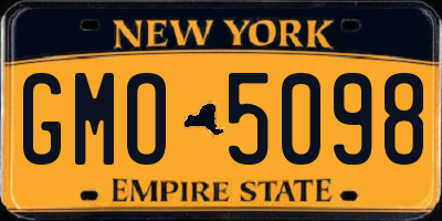 NY license plate GMO5098