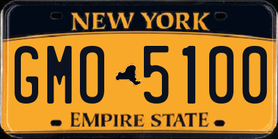 NY license plate GMO5100