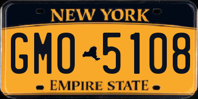NY license plate GMO5108