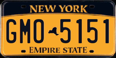 NY license plate GMO5151
