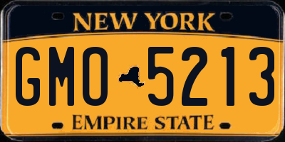 NY license plate GMO5213