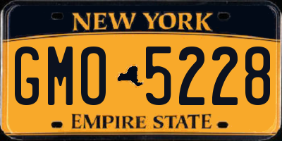 NY license plate GMO5228