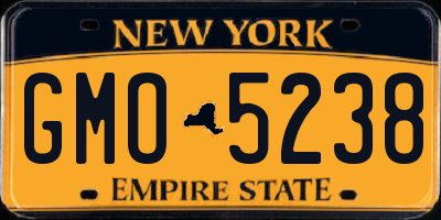 NY license plate GMO5238